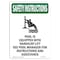 Signmission OSHA SAFETY INSTRUCTIONS, 10" Height, Decal, 10" x 7", Portrait, OS-SI-D-710-V-11479 OS-SI-D-710-V-11479 - alternate 1